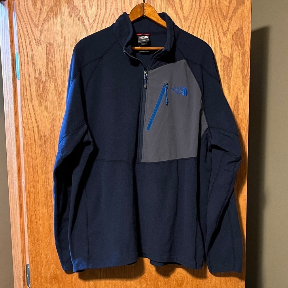 The North Face Men's Dark Blue and Charcoal Performance Jacket